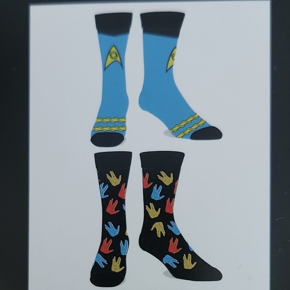 🧦 Star Trek Men’s Casual Crew Socks – Blue, Red & Yellow, NWT (6-Pack) - Picture 8 of 11